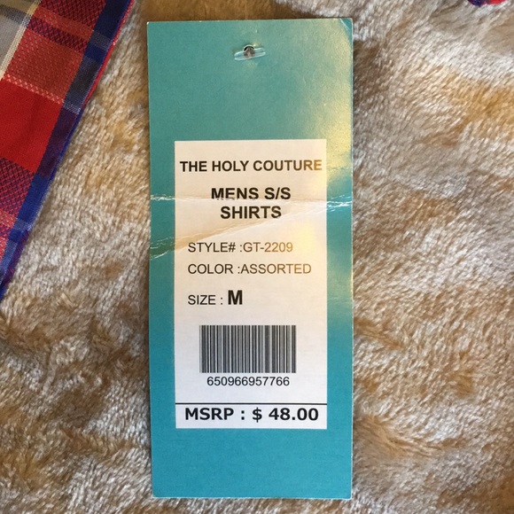 The Holy Couture Men’s Button Down Collared Shirt - Picture 4 of 4